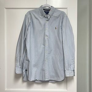 Ralph Lauren Classic Fit blue & white stripe button down
